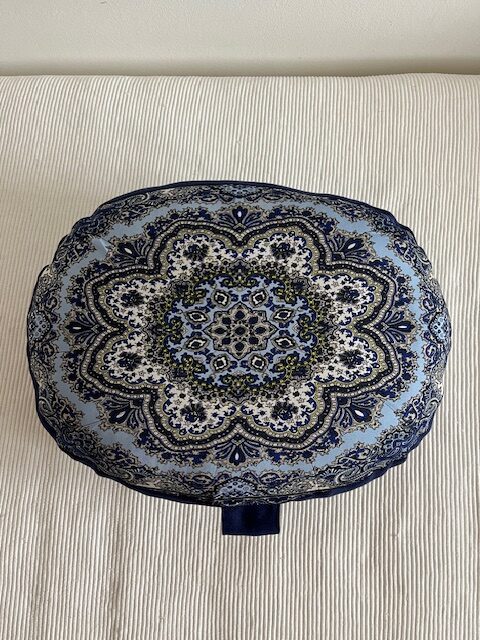 Zafu jastuk za meditaciju ovalna plava mandala