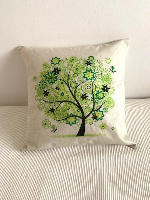 A Joga jastuk za meditaciju Drvo života zeleno