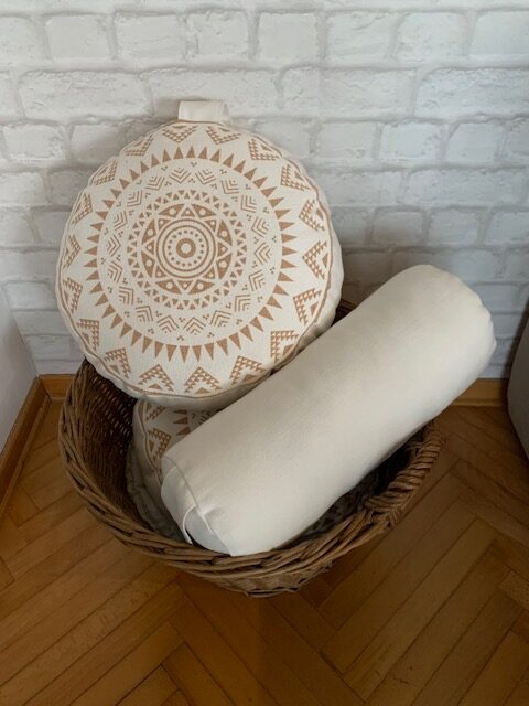 Joga bolster manji valjak Natur pamuk