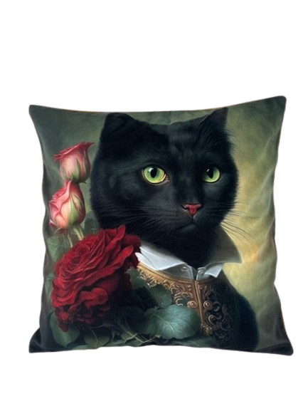 Deko jastučić od pliša Oficir sa ružom