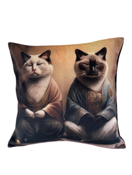 Dekorativni jastuk od pliša Mijau Sensei