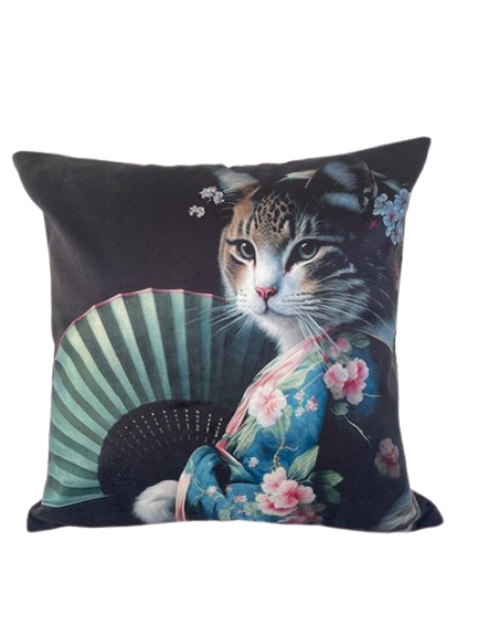 Dekorativni plišani jastučić Gejša trešnjin cvet