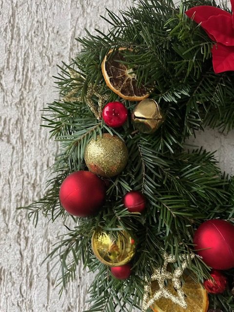 Novogodišnji i božićni ukrasni venac za vrata