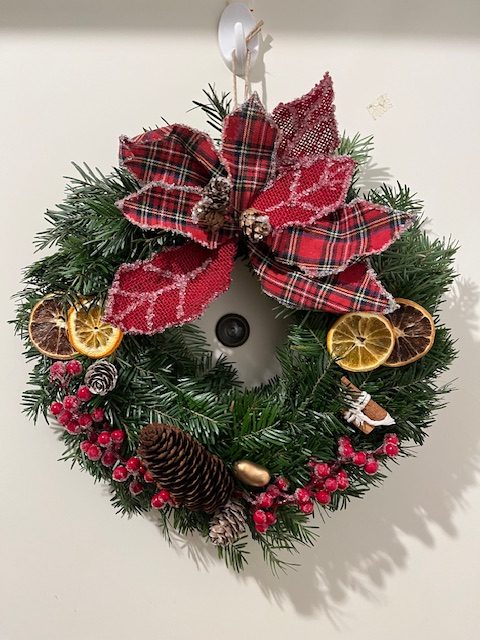Novogodišnji i božićni ukrasni venac za vrata